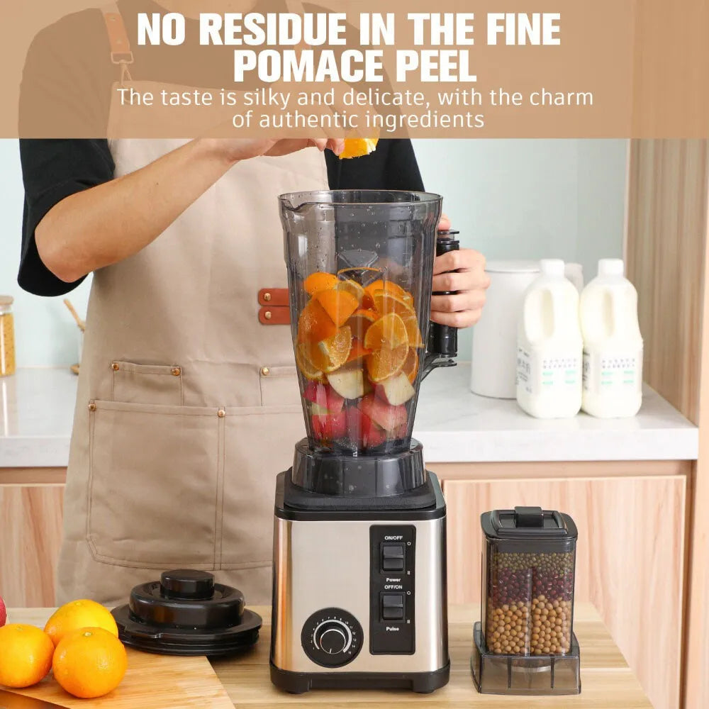 3L Commercial Food Blender, Multi-function Juicer Mixer Grinder Processor with 8 Blades for Restaurant, Bar & Home Use