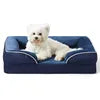 UFBemo Comfortable Rectangle Memory Foam Pet Puppy Dog Crate Bed Mattress Orthopedic Dog Bed