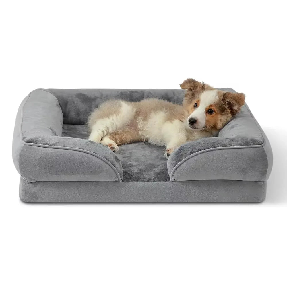 UFBemo Comfortable Rectangle Memory Foam Pet Puppy Dog Crate Bed Mattress Orthopedic Dog Bed