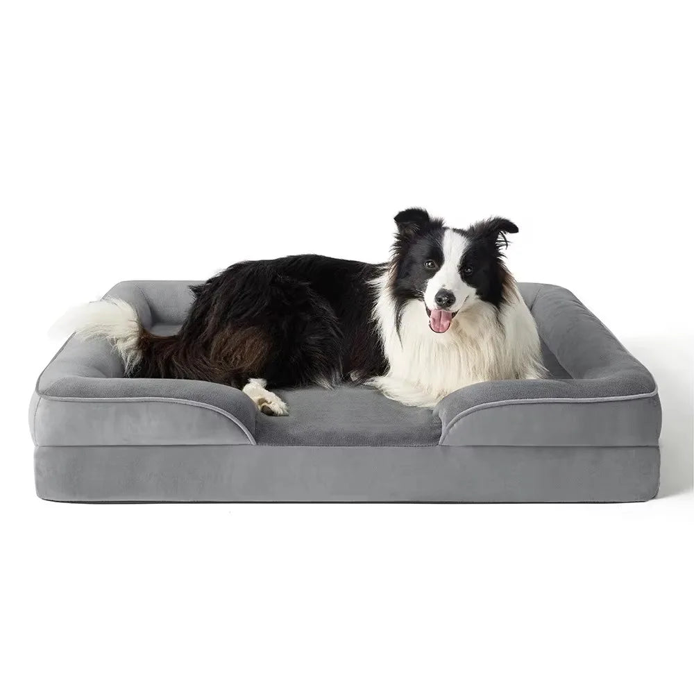 UFBemo Comfortable Rectangle Memory Foam Pet Puppy Dog Crate Bed Mattress Orthopedic Dog Bed