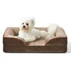 UFBemo Comfortable Rectangle Memory Foam Pet Puppy Dog Crate Bed Mattress Orthopedic Dog Bed