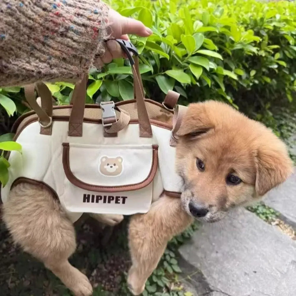 Easy to Clean Double Shoulder Dog Carrier Backpack Adjustable Washable Pet Strap Artifact Breathable Dog Outing Bag Travel