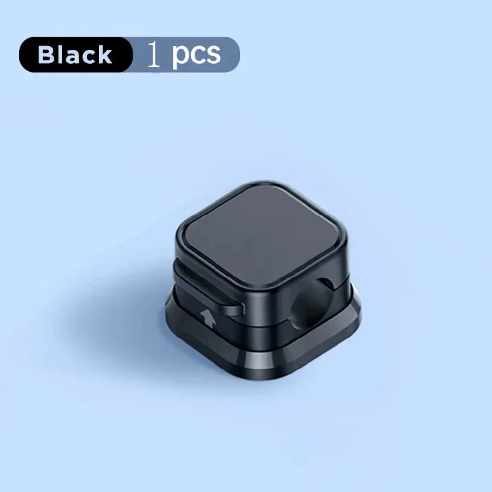 1-6Pcs Magnetic Cable Clip Desk Cable Management Cable Organizer Holder Charging Data Cable Holder Adhesive Wire Keeper Under