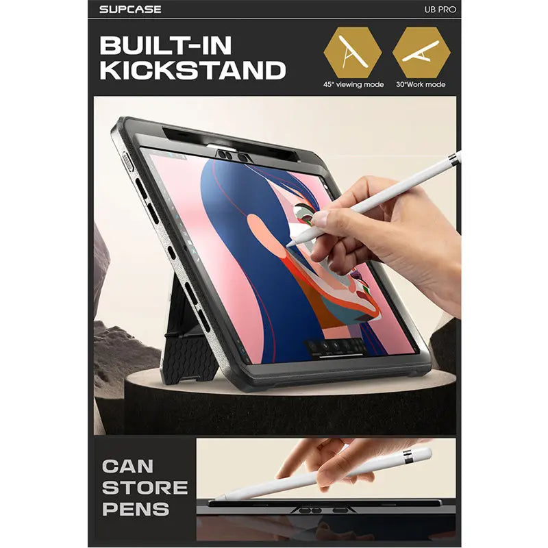 SUPCASE For iPad Pro 11 Inch Case M5/M4 2024/2025 UB PRO Full-body Rugged Cover with Built-in Screen Protector & Kickstand