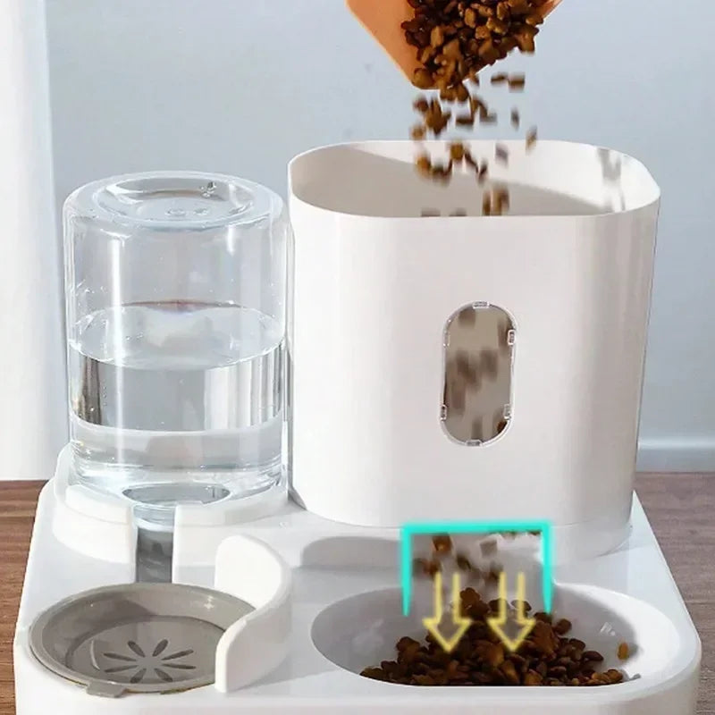 A1 Automatic 2-in-1 Feeder Dog Cat Food Bowl and Water Feeding Device Pet Large Dispenser Puppy Pet Kitten Bowl Accessories 1