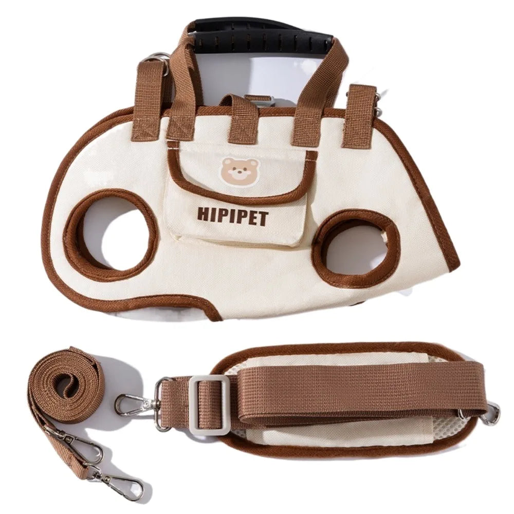Easy to Clean Double Shoulder Dog Carrier Backpack Adjustable Washable Pet Strap Artifact Breathable Dog Outing Bag Travel