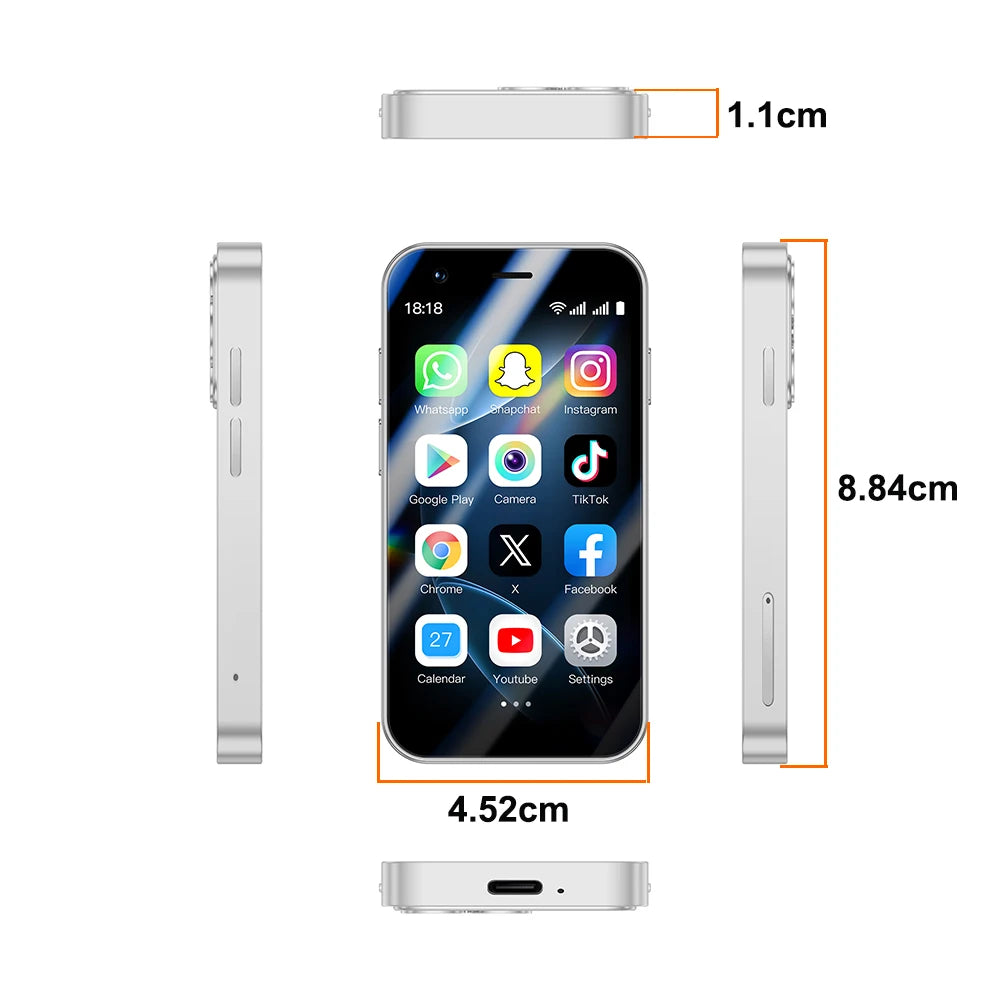 SOYES A17 Mini Android8.1 Smart Phone 3.0 Inches 2GB RAM 16GB ROM Dual SIM Standby Play Store 3G Little Phone
