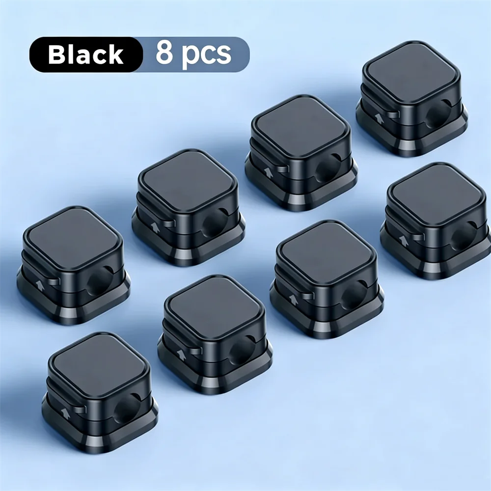 1-6Pcs Magnetic Cable Clip Desk Cable Management Cable Organizer Holder Charging Data Cable Holder Adhesive Wire Keeper Under