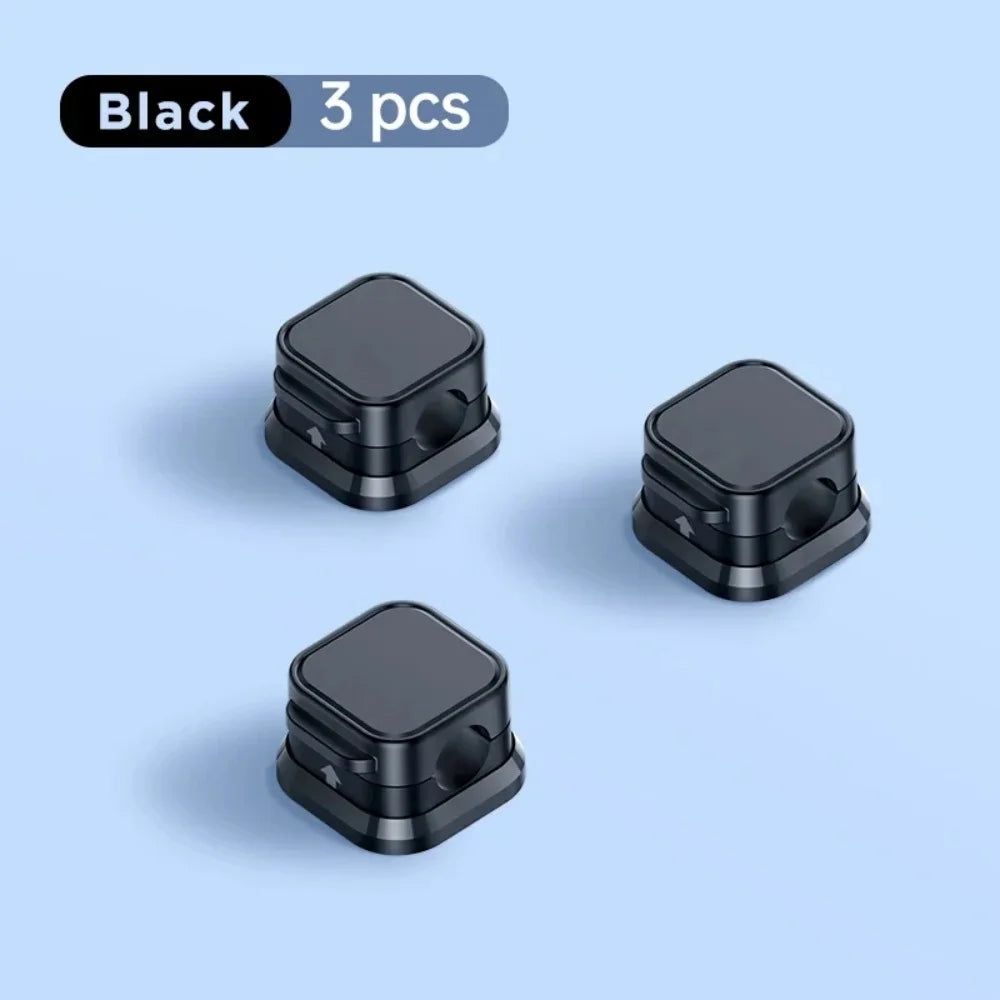 1-6Pcs Magnetic Cable Clip Desk Cable Management Cable Organizer Holder Charging Data Cable Holder Adhesive Wire Keeper Under