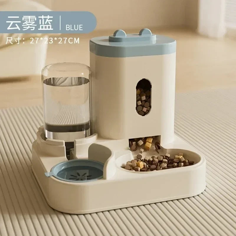 A1 Automatic 2-in-1 Feeder Dog Cat Food Bowl and Water Feeding Device Pet Large Dispenser Puppy Pet Kitten Bowl Accessories 1