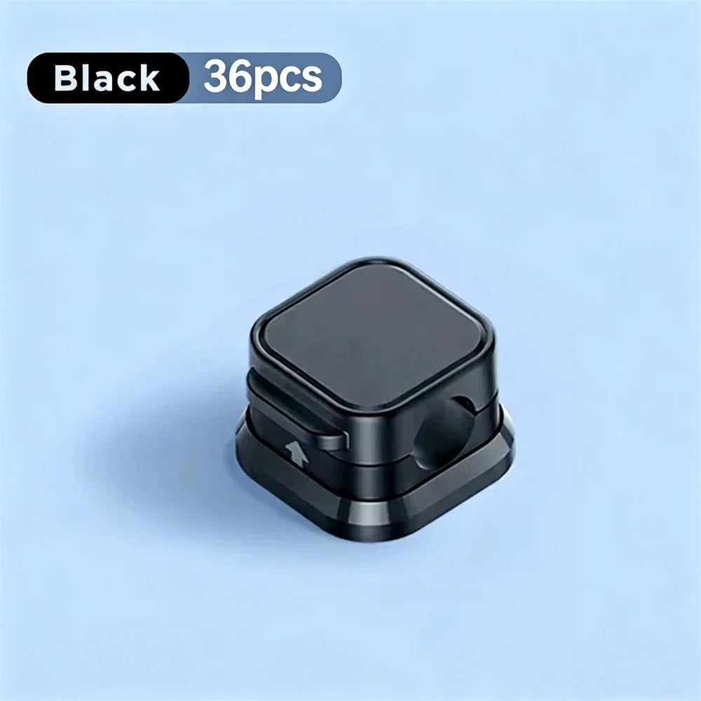 1-6Pcs Magnetic Cable Clip Desk Cable Management Cable Organizer Holder Charging Data Cable Holder Adhesive Wire Keeper Under