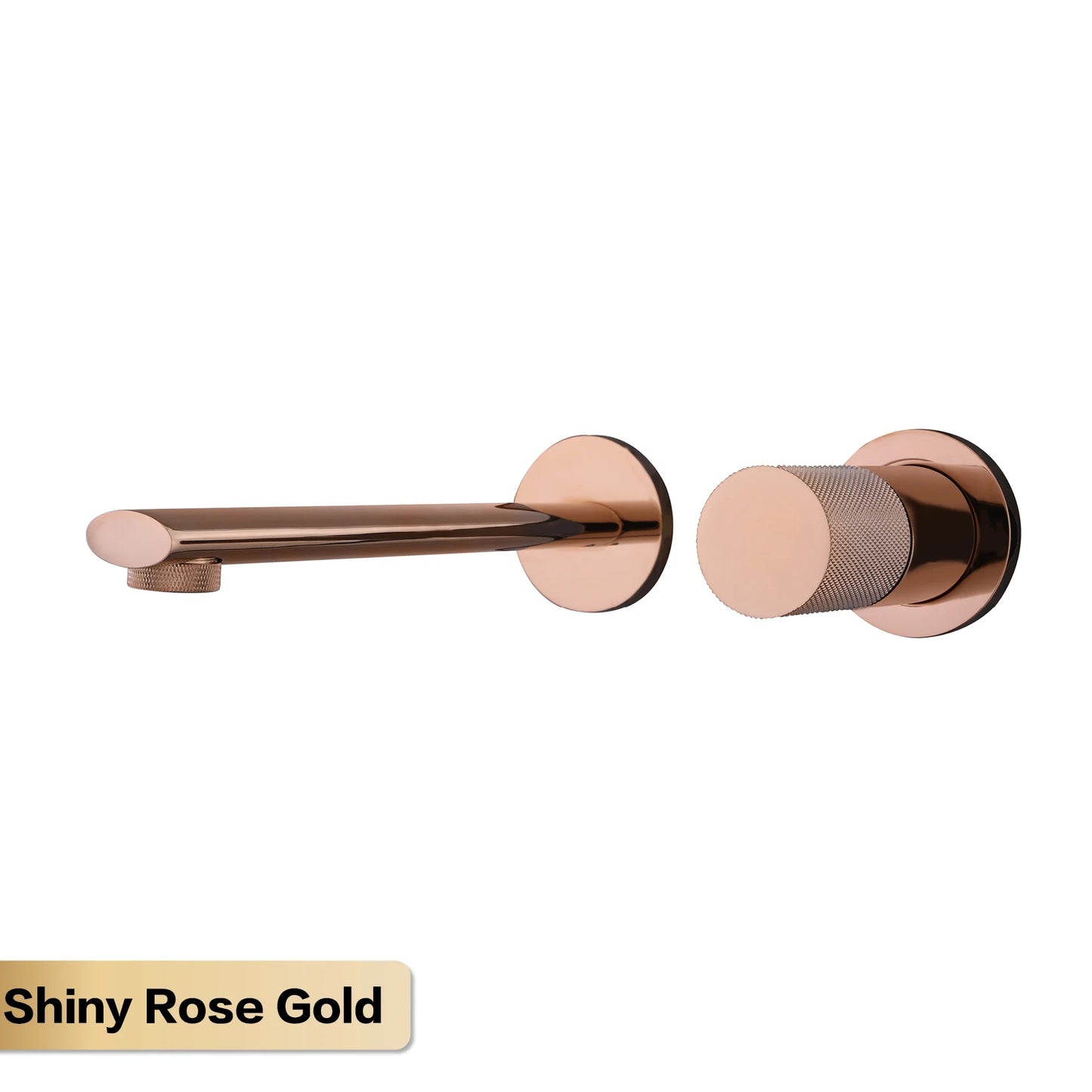 Luxruy Rose Gold Brass Wall-Embedded Bathroom Faucet.2hole Single Handle Adjustable Water Pressure and Hot&Cold Water Hidden Tap