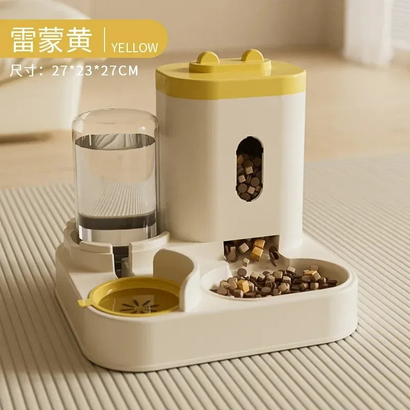 A1 Automatic 2-in-1 Feeder Dog Cat Food Bowl and Water Feeding Device Pet Large Dispenser Puppy Pet Kitten Bowl Accessories 1
