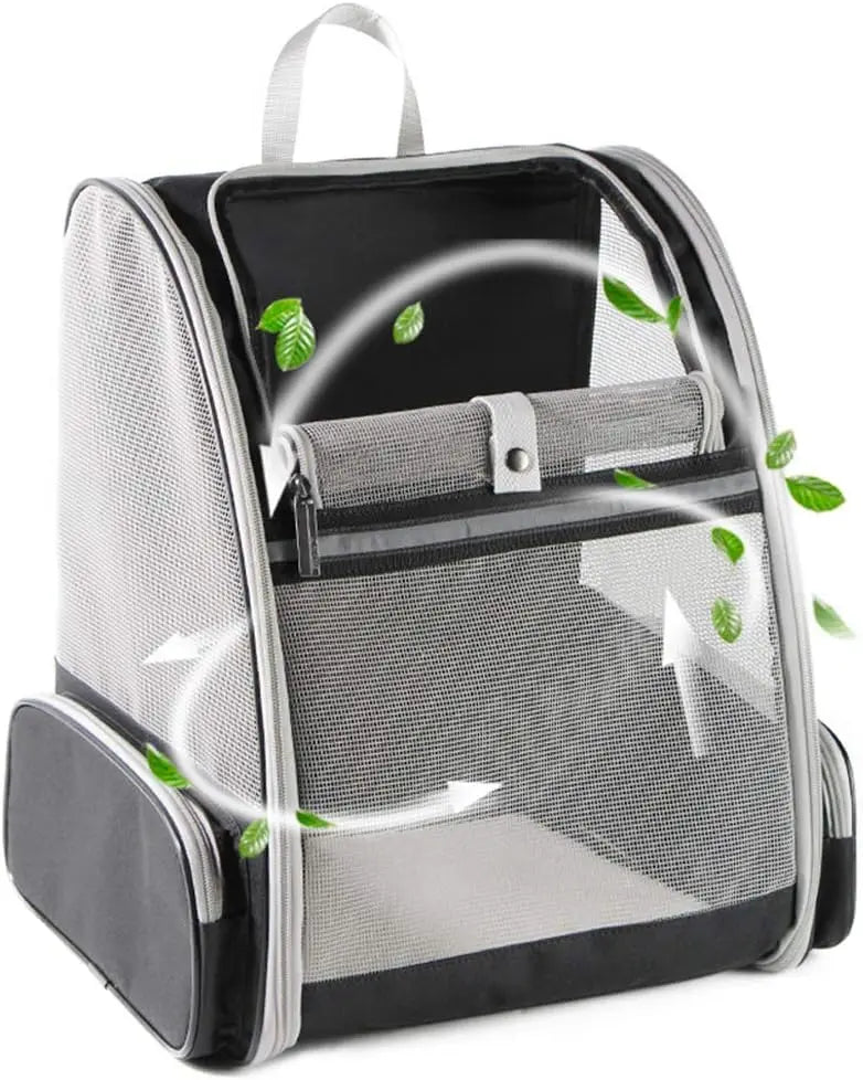 Cat Backpack Carrier Large Pet Backpack for Small Dog Medium Cat Puppy Kitten Bunny up to 15lbs, Ventilated Mesh Dog