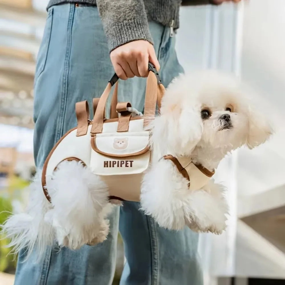 Easy to Clean Double Shoulder Dog Carrier Backpack Adjustable Washable Pet Strap Artifact Breathable Dog Outing Bag Travel