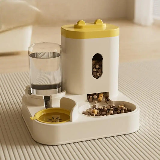 A1 Automatic 2-in-1 Feeder Dog Cat Food Bowl and Water Feeding Device Pet Large Dispenser Puppy Pet Kitten Bowl Accessories 1