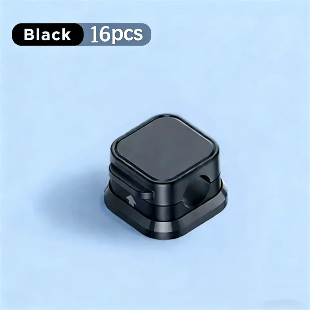 1-6Pcs Magnetic Cable Clip Desk Cable Management Cable Organizer Holder Charging Data Cable Holder Adhesive Wire Keeper Under