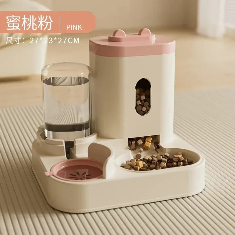 A1 Automatic 2-in-1 Feeder Dog Cat Food Bowl and Water Feeding Device Pet Large Dispenser Puppy Pet Kitten Bowl Accessories 1