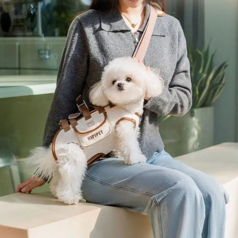 Easy to Clean Double Shoulder Dog Carrier Backpack Adjustable Washable Pet Strap Artifact Breathable Dog Outing Bag Travel