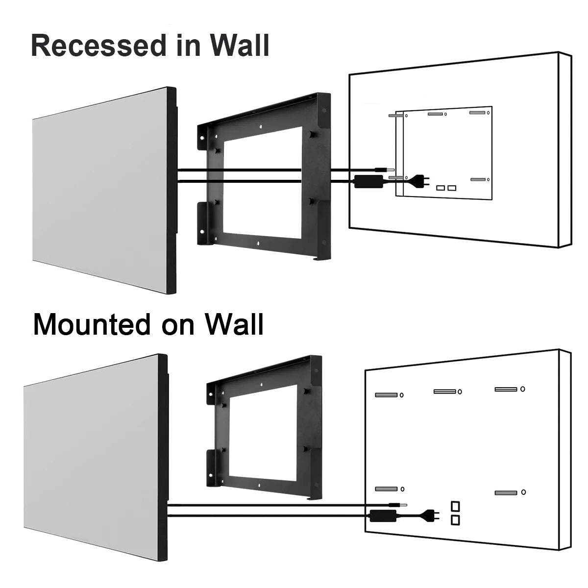 Souria 27 inches Smart Mirror Bathroom Waterproof SPA Television webOS Built-in WiFi Bluetooth Voice Control AI Apps