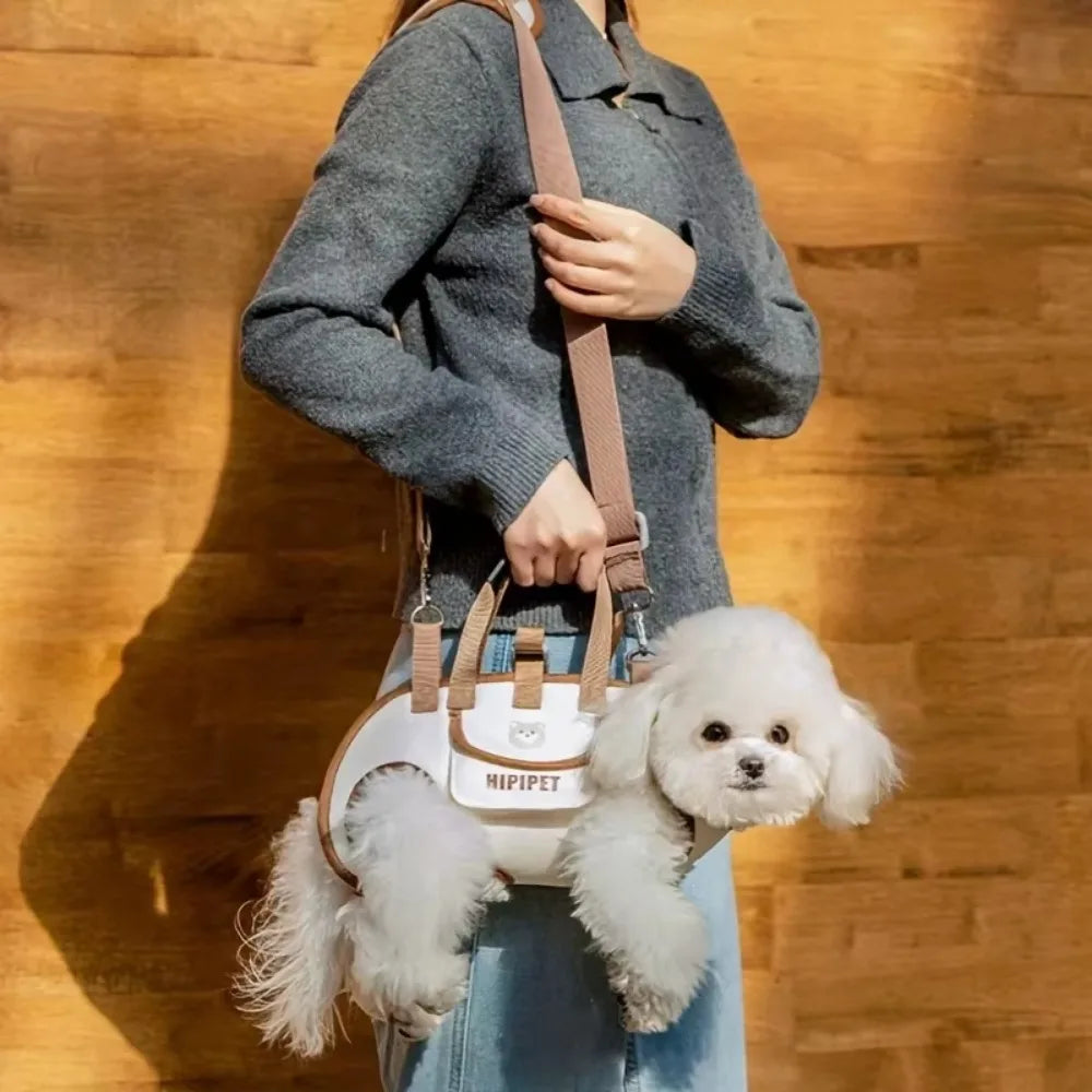 Easy to Clean Double Shoulder Dog Carrier Backpack Adjustable Washable Pet Strap Artifact Breathable Dog Outing Bag Travel