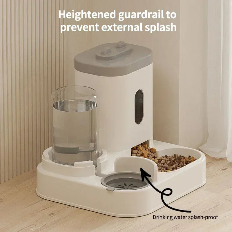 A1 Automatic 2-in-1 Feeder Dog Cat Food Bowl and Water Feeding Device Pet Large Dispenser Puppy Pet Kitten Bowl Accessories 1